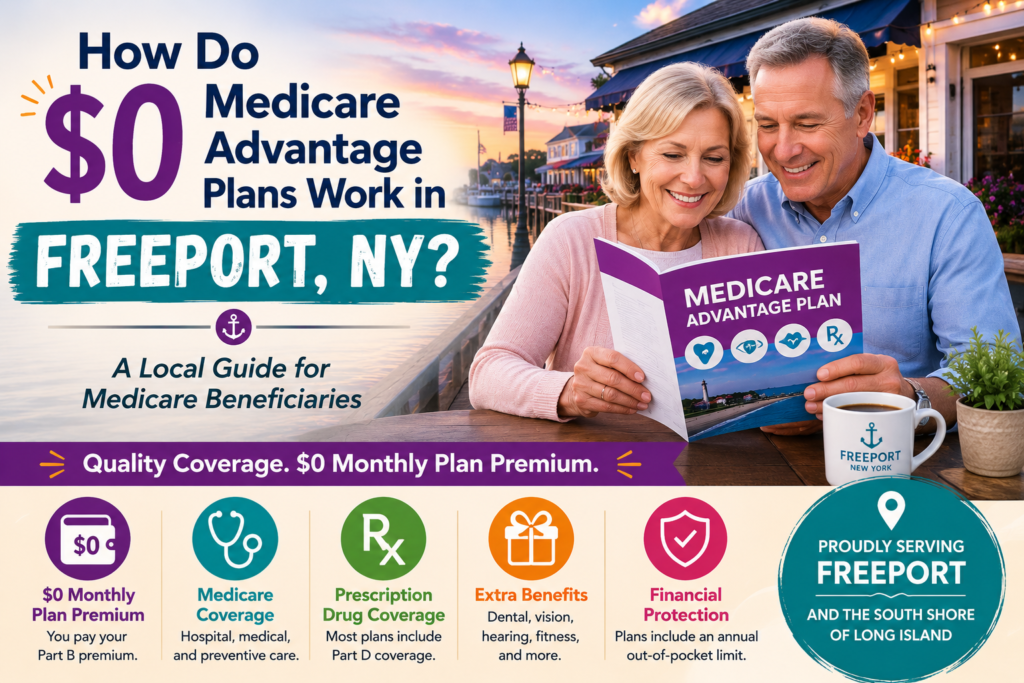 How Do $0 Medicare Advantage Plans Work in Freeport, NY?