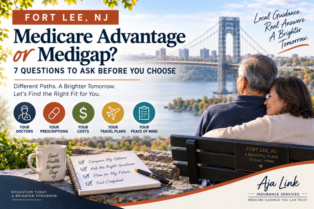 Medicare Advantage vs. Medigap in Fort Lee, NJ — 7 questions seniors should ask before choosing Medicare coverage.